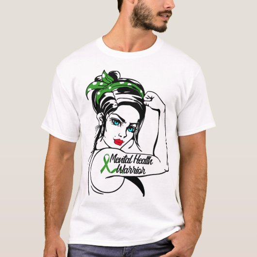 Health Warrior Rosie De Riveter Pin Up T-shirt (Voorkant)