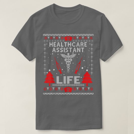 Healthcare Assistant Life Ugly KerstSweaters T-shirt (Design voorkant)