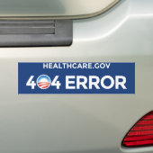 HealthCare.gov - 404-fout Bumpersticker (Op auto)