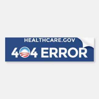 HealthCare.gov - 404-fout Bumpersticker