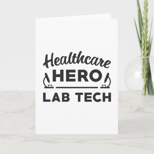 Healthcare Hero Lab Tech Laboratory Technicia Kaart (Voorkant)