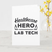 Healthcare Hero Lab Tech Laboratory Technicia Kaart (Gele Bloem)