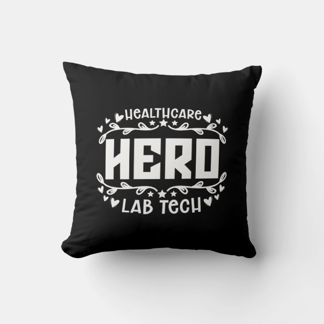 Healthcare Hero Lab Tech Laboratory Technicia Kussen (Voorkant)