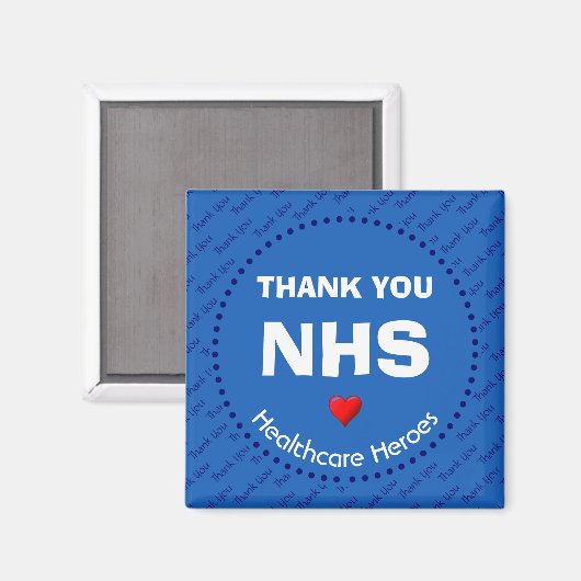 Healthcare Heroes | DANK U NHS Magneet (Voorkant / Achterkant)