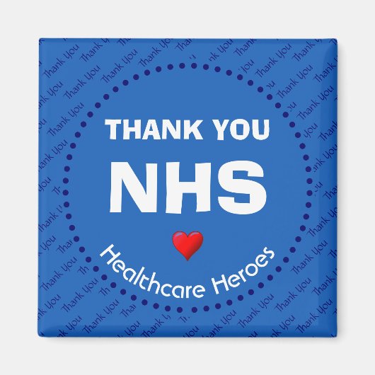 Healthcare Heroes | DANK U NHS Magneet (Voorkant)