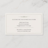 Healthcare Insurance Advisor Visitekaartje (Achterkant)