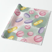 Healthcare & Pharmacy Pink Grey Paarse Tablets Cadeaupapier (Uitgerold)