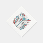 Healthcare Themed Napkins - Syringe & Vial Servet (Hoek)