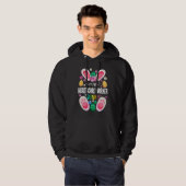 Healthcare Worker Teacher Bunny Easter Day Rabbit  Hoodie (Voorkant volledig)