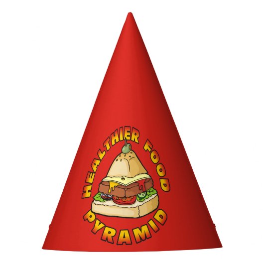 Healthier Food Pyramide Feesthoedjes (Voorkant)