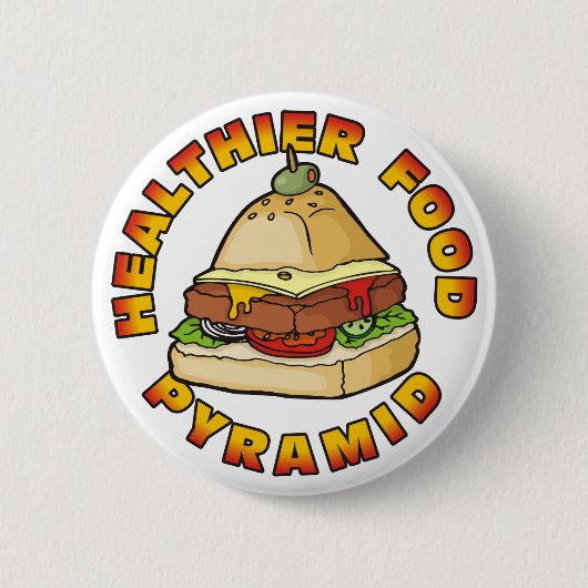 Healthier Food Pyramide Ronde Button 5,7 Cm (Voorkant)