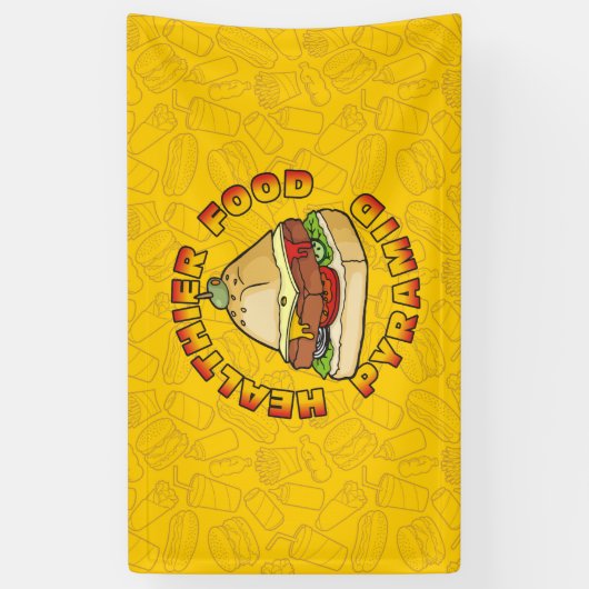 Healthier Food Pyramide Spandoek (Verticaal)