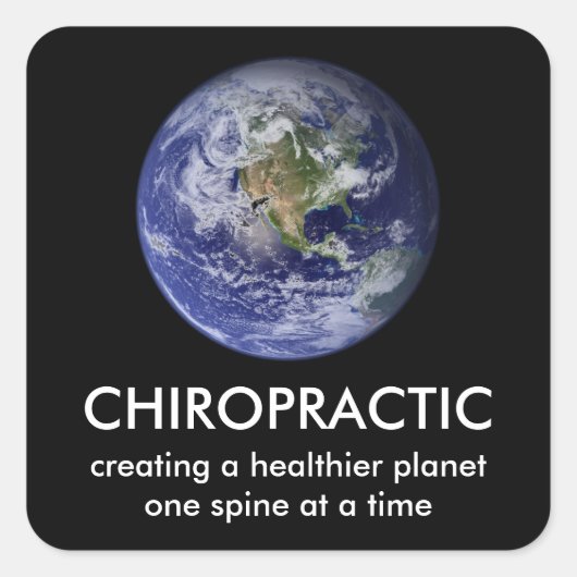 Healthier Planet Chiropractie Stickers (Voorkant)
