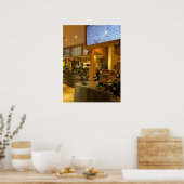 Healthy Café Interior with Smoothie and Salad Bar Poster (Keuken)