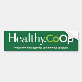 Healthy.Coop green bumpersticker