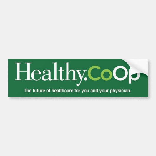 Healthy.Coop green bumpersticker (Voorkant)
