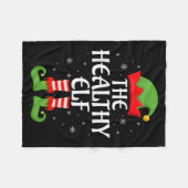 Healthy Elf Xmas Family Matching Elf Squad Christm Fleece Deken (Voorkant (Horizontaal))