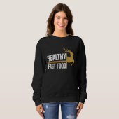 Healthy Fast Food Deer Hunting Eat More Fast Food  Trui (Voorkant volledig)