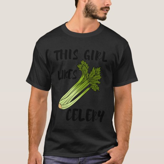 Healthy Food Ironic Quote Celery T-shirt (Voorkant)