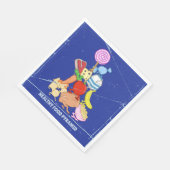 Healthy Food Pyramid Grappige cartoon Illustratie Servet (Hoek)