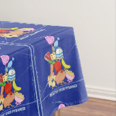 Healthy Food Pyramid Grappige cartoon Illustratie Tafelkleed (Voorbeeld)