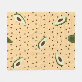 Healthy foods. Seamless avocado pattern, avocado Fleece Deken (Voorkant (Horizontaal))