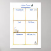 Healthy Happy Growing Vision Board Poster (Voorkant)