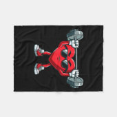 Healthy Heart Heart Disease Awareness Weightliftin Fleece Deken (Voorkant (Horizontaal))