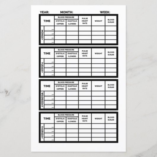 Healthy Heart Journal Paper Page 3 Sjabloon (Achterkant)