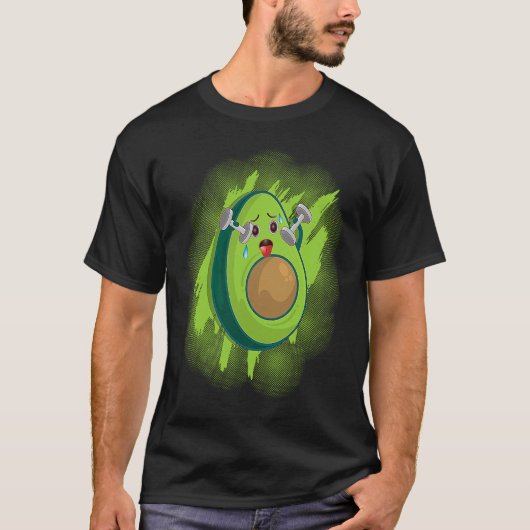 Healthy Herbivore Vegetable Avocado Vegan Fitness  T-shirt (Voorkant)