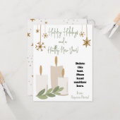 Healthy Holiday Candles Hand Sanitizer Gift Card Kaart (Voorkant / Achterkant in situ)