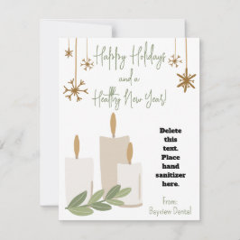 Healthy Holiday Candles Hand Sanitizer Gift Card Kaart