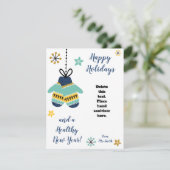 Healthy Holiday Mittens Hand Sanitizer Gift Card Kaart (Staand voorkant)