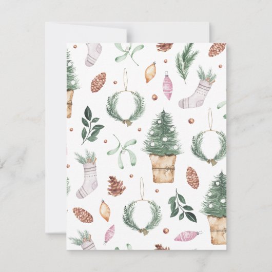 Healthy Holiday Stocking Hand Sanitizer Cadecard Kaart (Achterkant)