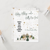 Healthy Holiday Winter Hand Sanitizer Gift Card Kaart (Voorkant / Achterkant in situ)