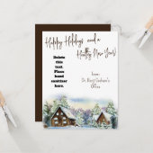 Healthy Holiday Winter Hand Sanitizer Gift Card Kaart (Voorkant / Achterkant in situ)