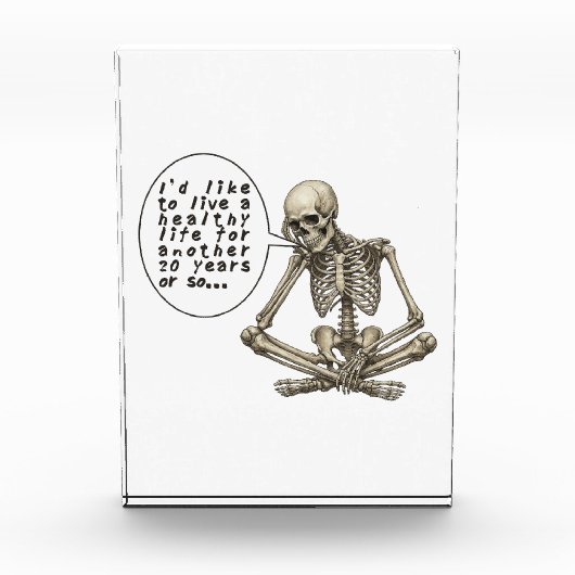 Healthy Life Can Wait Skeleton Fotoblokken (Voorkant)