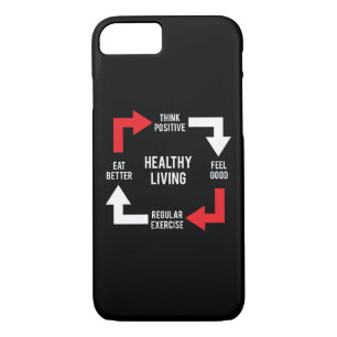 Healthy Living Diagram - Fitness Motivatie Case-Mate iPhone Case