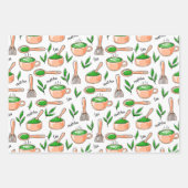 Healthy Matcha Green Tea Wrapping Paper Set van 3 (Voorkant)