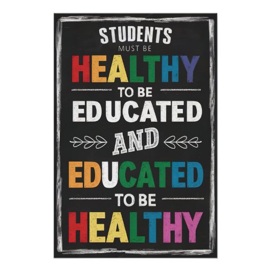 Healthy Mind, Healthy Body Poster voor studenten (Voorkant)