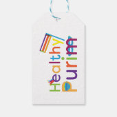 Healthy Purim-groet Cadeaulabel (Achterkant)