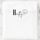 Healthy  ronde sticker (Tas)