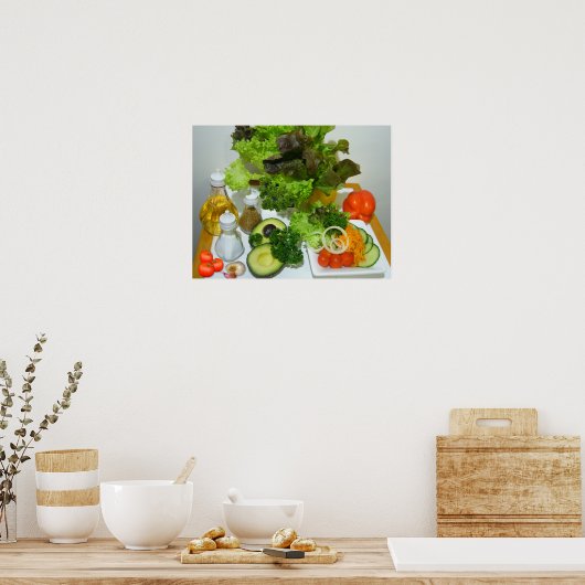 HEALTHY SALAD ~ POSTER (Keuken)