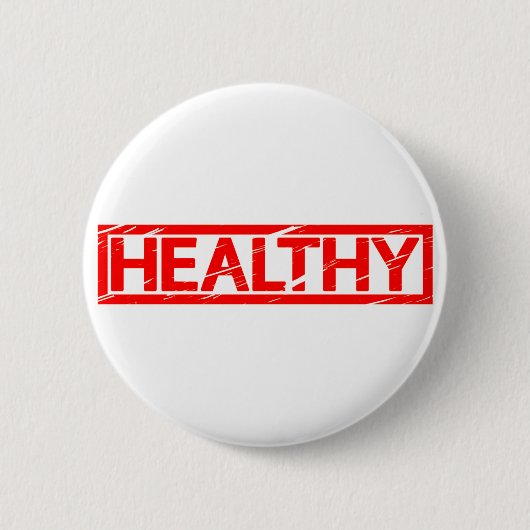Healthy Stamp Ronde Button 5,7 Cm (Voorkant)