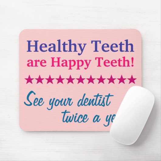 Healthy Teeth are Happy Teeth Muismat (Met muis)