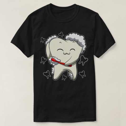 Healthy Teeth Daily Tooth Pentist Dentist T-shirt (Design voorkant)
