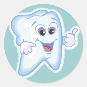 Healthy Teeth Ronde Sticker