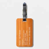 Healthy Trekking Faux Amber Wood Bagagelabel (Achterkant verticaal)