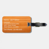 Healthy Trekking Faux Amber Wood Bagagelabel (Achterkant horizontaal)