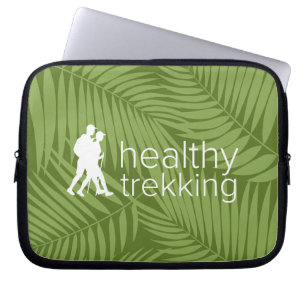 Healthy Trekking Green Palms Logo Natte Suit Laptop Sleeve